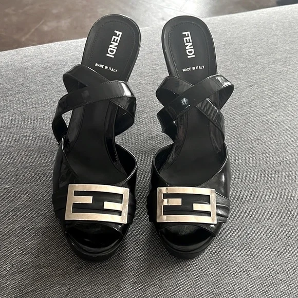⭐️SOLD⭐️AUTHENTIC - FENDI ankle wrap pumps - 2X host pick!⭐️ - Picture 1 of 8
